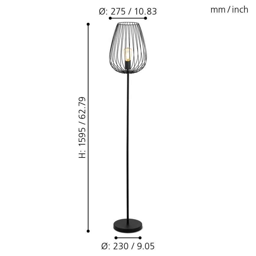 Eglo - Lámpara de pie 1xE27/60W/230V