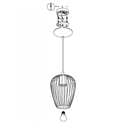 Eglo - Lámpara colgante 1xE27/60W/230V