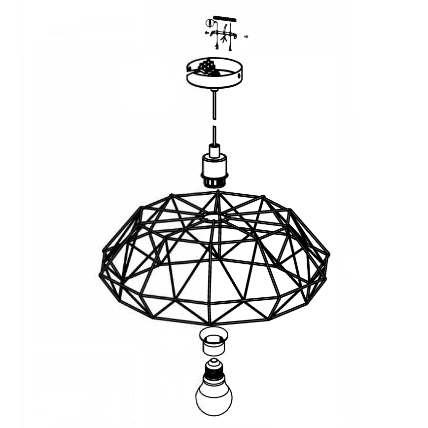 Eglo - Lámpara colgante 1xE27/60W/230V