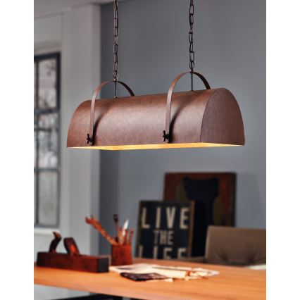 Eglo 49687 - Lámpara colgante DEERHURST 2xE27/60W/230V