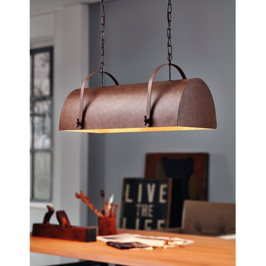 Eglo 49687 - Lámpara colgante DEERHURST 2xE27/60W/230V