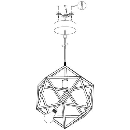 Eglo - Lámpara colgante 1xE27/60W/230V