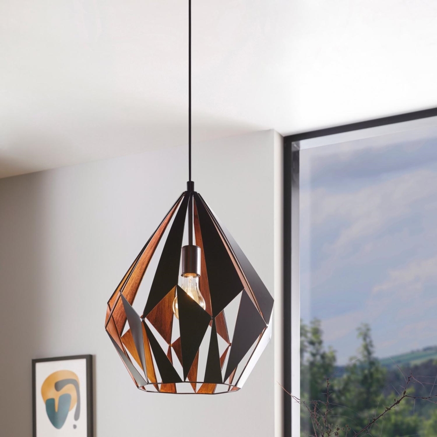 Eglo 49878 - Lámpara colgante CARLTON 1 1xE27/60W/230V