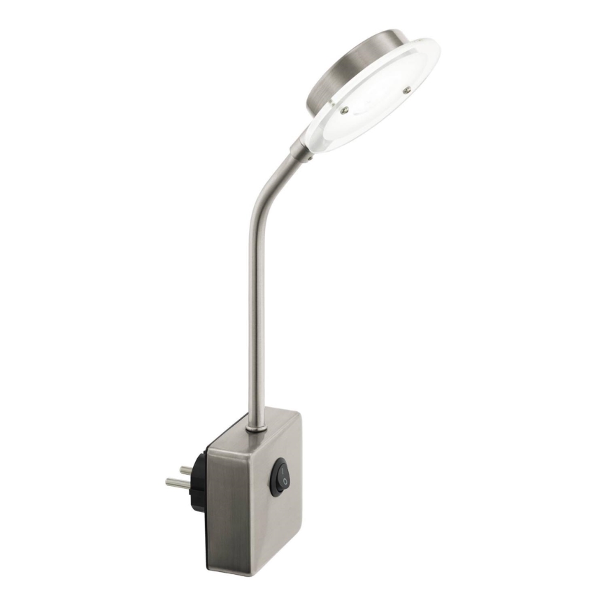 Eglo 54649 - Lámpara LED con enchufe integrado LED/4,5W/230V 3000K cromo mate