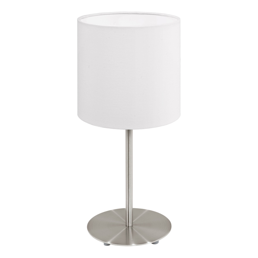 Eglo 54744 - Lámpara de mesa ANADIA 1xE14/40W/230V blanco/cromo mate
