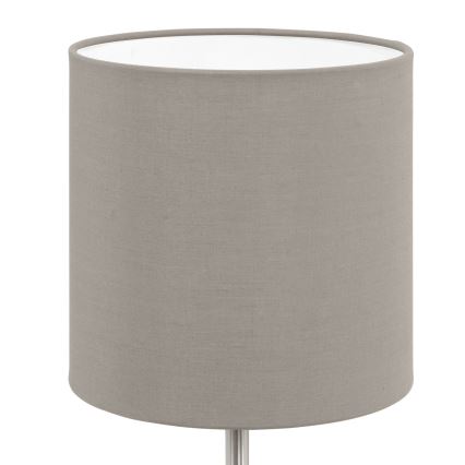 Eglo 54745 - Lámpara de mesa ANADIA 1xE14/40W/230V taupe/cromo mate