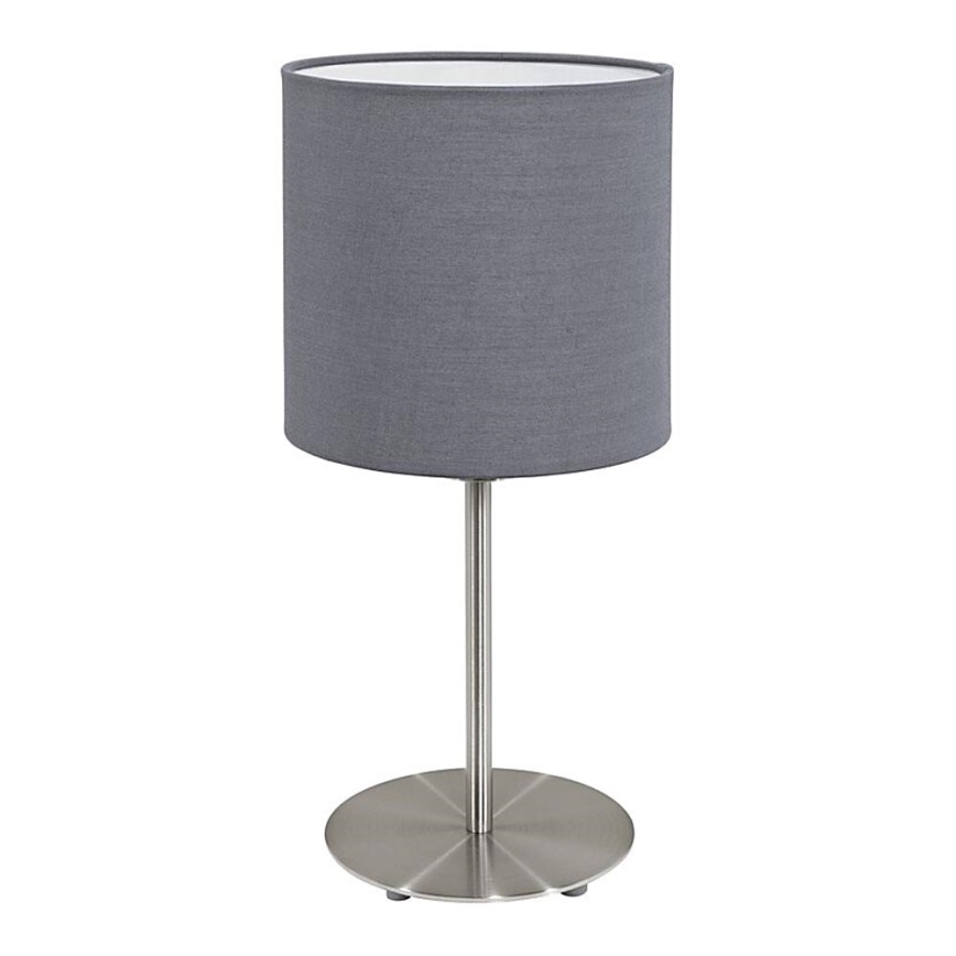 Eglo 55215 - Lámpara de mesa PASTERI 1xE14/40W/230V gris