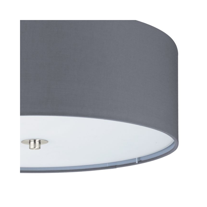 Eglo 55277 - Lámpara de techo PASTERI 3xE27/25W/230V Ø 47,5 cm gris