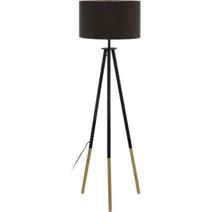 Eglo 55291 - Lámpara de pie BIDFORD 1xE27/60W/230V negro/marrón