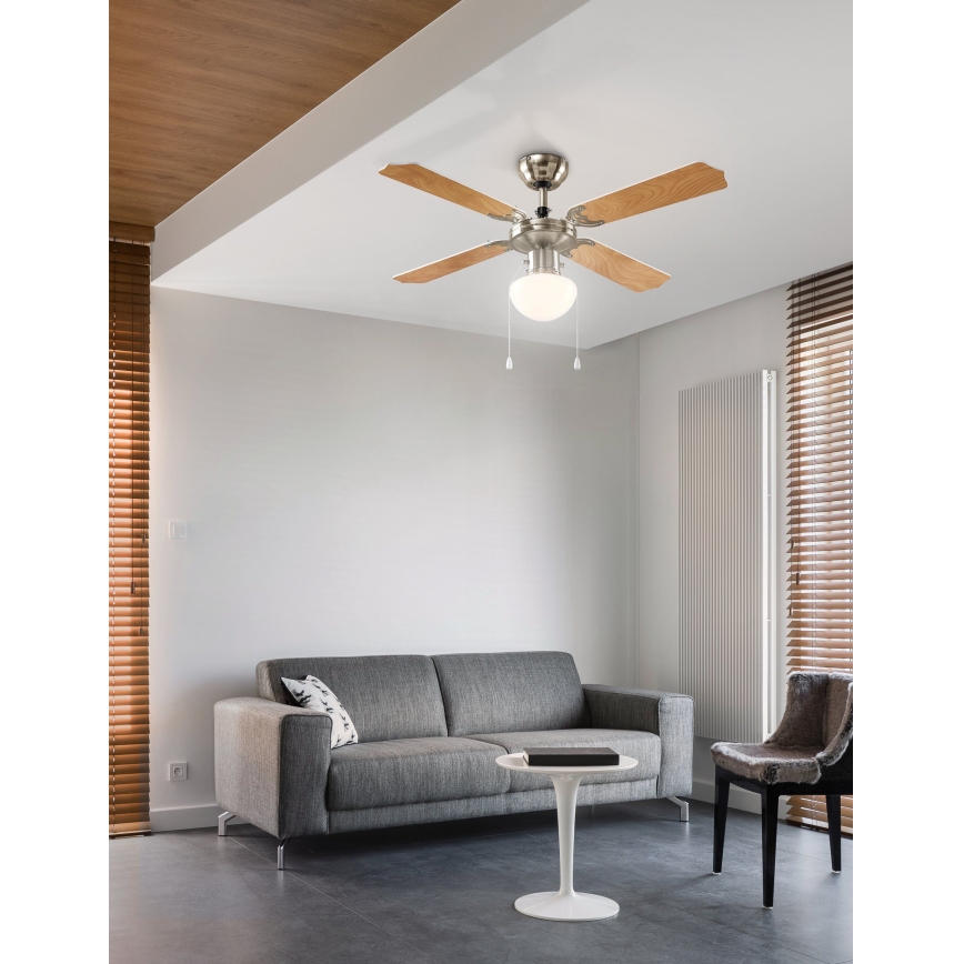 Eglo 56035 - Ventilador de techo LED 1xE27/4,9W/230V 3000K, diámetro 106,6 cm