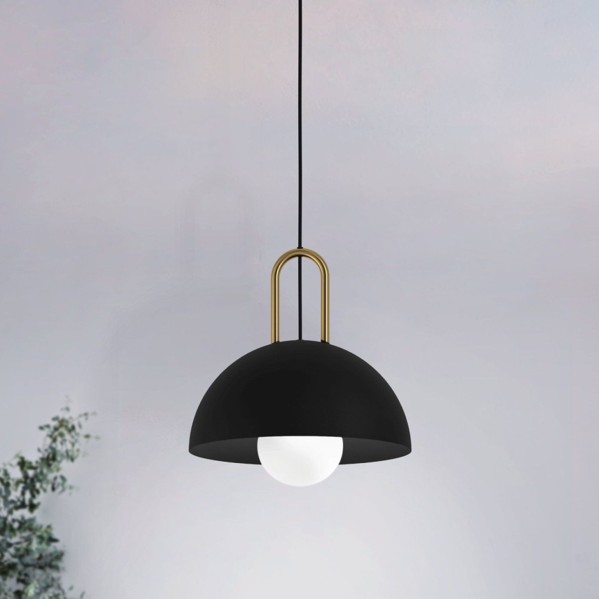 Eglo 56459 - Lámpara colgante CALMANERA con cable 1xE27/40W/230V negra