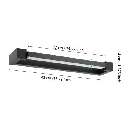 Eglo 56464 - Iluminación LED para espejos de baño GEMILIANA LED/8,9W/230V 4000K 45 cm IP44