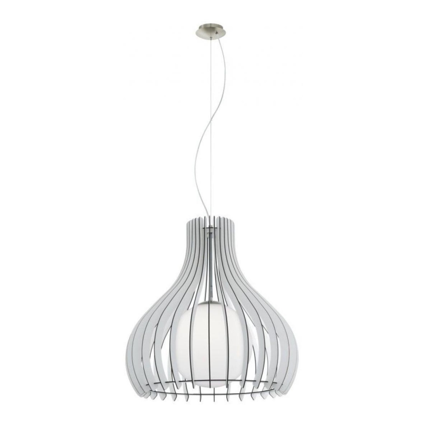 Eglo 61716 - Lámpara colgante TINDORI 1xE27/60W/230V diá. 60 cm blanco