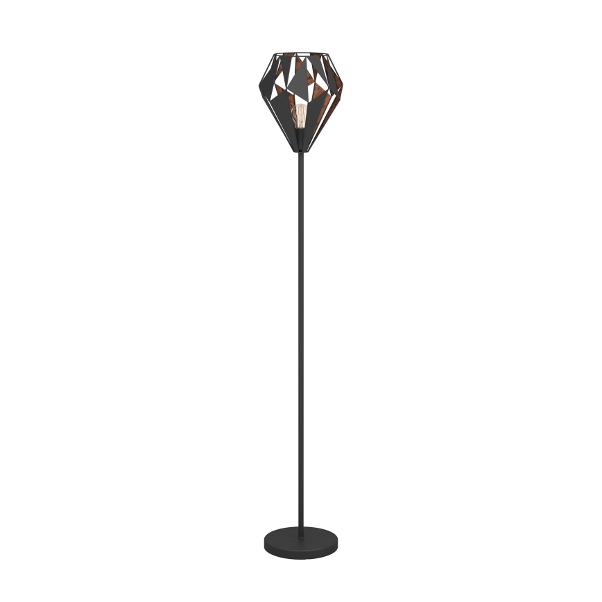 Eglo 62838 - Lámpara de pie CARLTON PRO 1xE27/60W/230V negro
