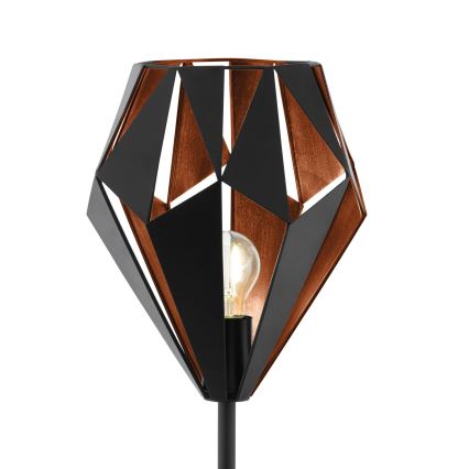 Eglo 62838 - Lámpara de pie CARLTON PRO 1xE27/60W/230V negro