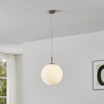 Eglo 63269 - Lámpara colgante de cable PIEDALE 1xE27/60W/230V Ø 35 cm, cromo mate