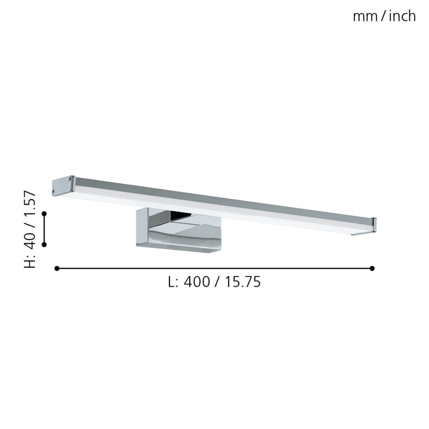 Eglo 74051 - Iluminación LED para espejos de baño GALENZANA LED/7,4W/230V 4000K 40 cm IP44 cromo brillante