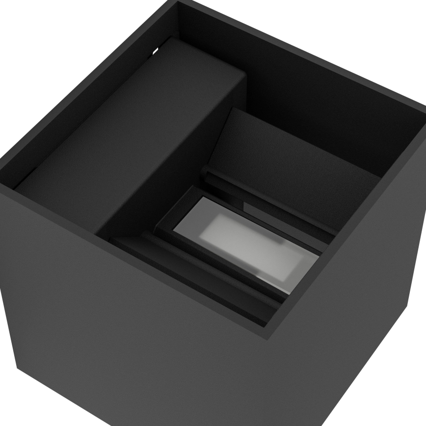 Eglo - Aplique de pared exterior recargable LED regulable con sensor de movimiento y sensor crepuscular LED/2,2W/5V IP44 negro