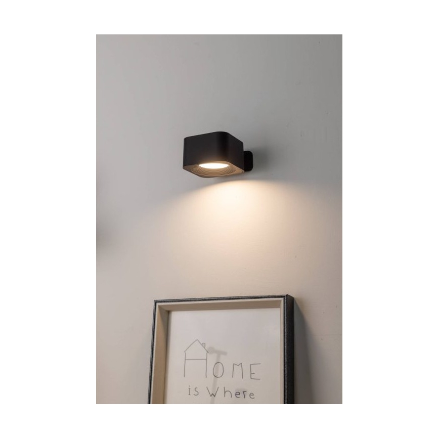 Eglo - Aplique de pared LED táctil recargable y regulable LED/5W/5V 2700/4000/6500K 2000 mAh negro