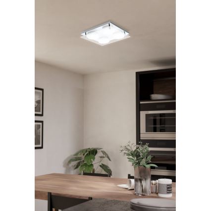 Eglo 75329 - Luminaria de techo LED ABIOLA 4xLED/6W/230V cromo brillante