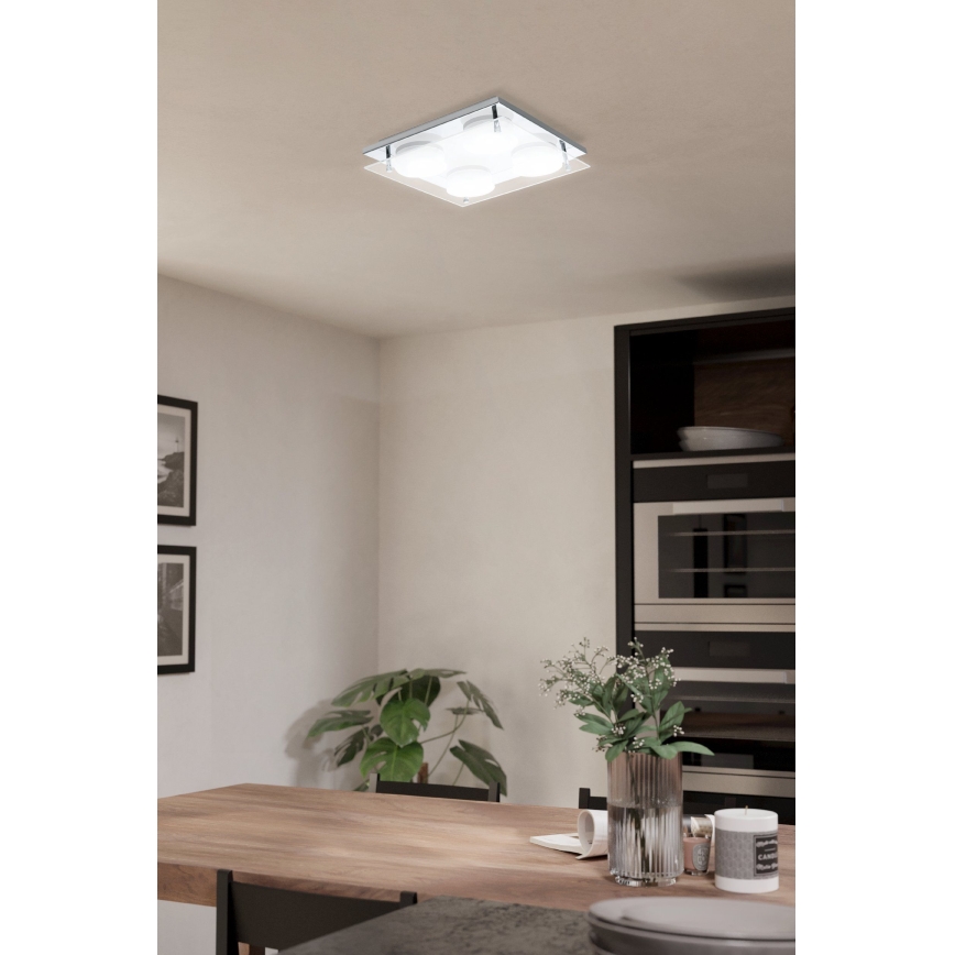 Eglo 75329 - Luminaria de techo LED ABIOLA 4xLED/6W/230V cromo brillante
