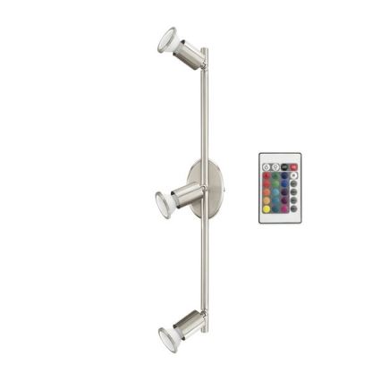 Eglo 75385 - Foco LED RGB regulable BUZZ-C 3xGU10/4W/230V + mando a distancia