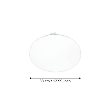 Eglo - Plafón LED con sensor de movimiento LED/15,5W/230V 3000K diá. 33 cm blanco