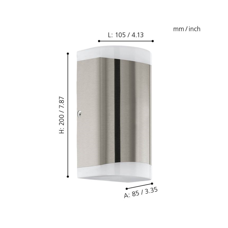 Eglo - Lámpara de pared LED para exterior 2xGU10/4,6W/230V IP44
