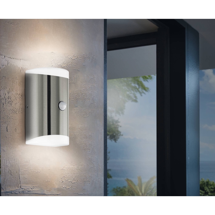 Eglo - Aplique LED de exterior con sensor 2xGU10/4,6W/230V