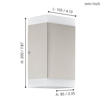 Eglo - Aplique LED para exterior 2xGU10/4,6W/230V IP44