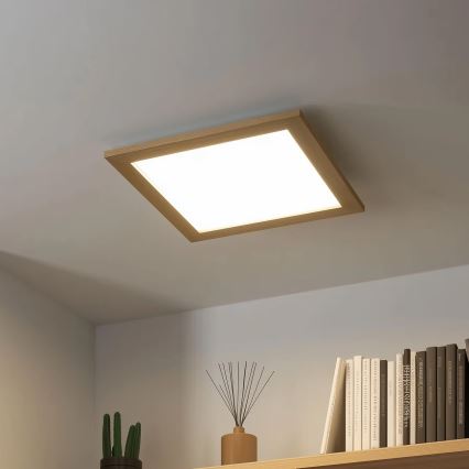 Eglo 75643 - Lámpara de techo LED CALEMAR LED/19W/230V 4000K 43,7 x 43,7 cm roble
