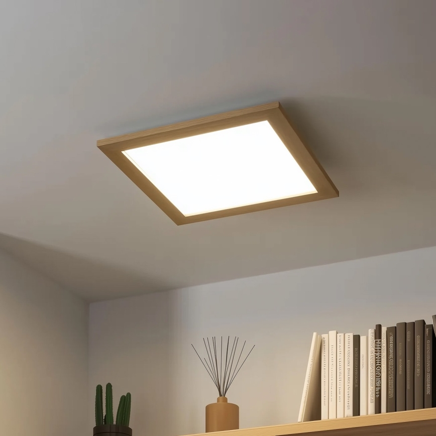 Eglo 75643 - Lámpara de techo LED CALEMAR LED/19W/230V 4000K 43,7 x 43,7 cm roble
