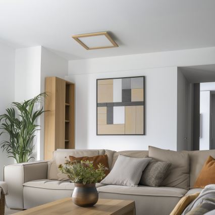 Eglo 75643 - Lámpara de techo LED CALEMAR LED/19W/230V 4000K 43,7 x 43,7 cm roble