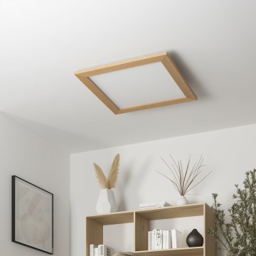 Eglo 75643 - Lámpara de techo LED CALEMAR LED/19W/230V 4000K 43,7 x 43,7 cm roble