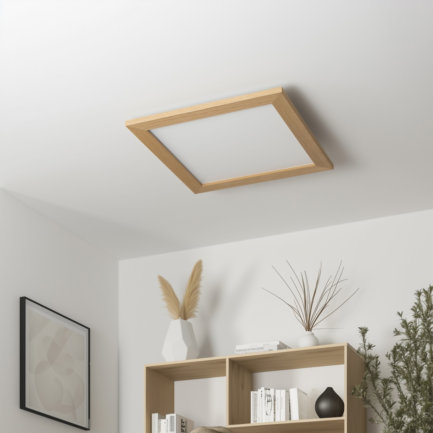 Eglo 75643 - Lámpara de techo LED CALEMAR LED/19W/230V 4000K 43,7 x 43,7 cm roble