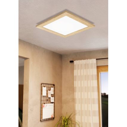 Eglo 75643 - Plafón LED CALEMAR LED/19W/230V 4000K 43,7x 43,7 cm marrón