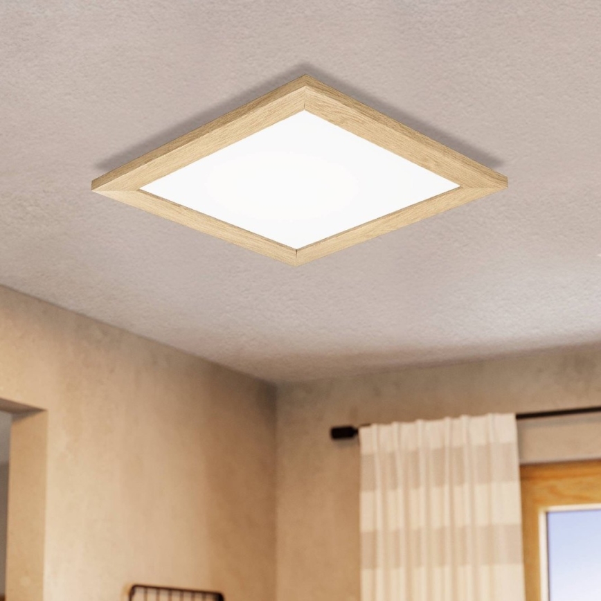 Eglo 75643 - Plafón LED CALEMAR LED/19W/230V 4000K 43,7x 43,7 cm marrón