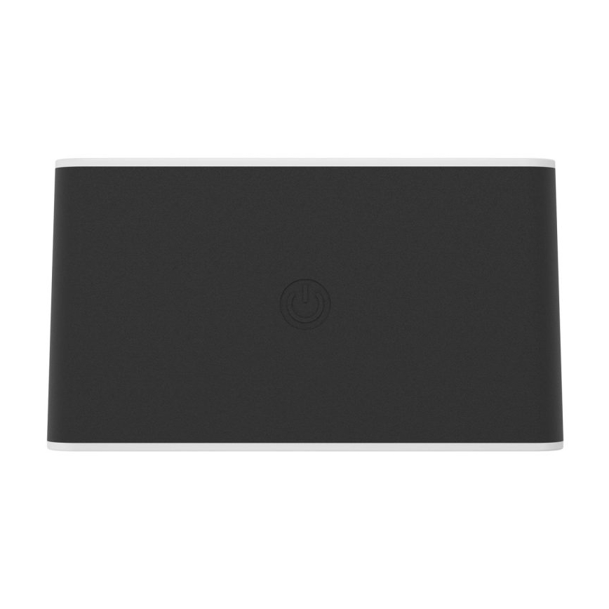 Eglo - Aplique de pared exterior LED recargable, táctil y regulable LED/5W/5V 2000 mAh 3000/4000/6500K IP44 negro