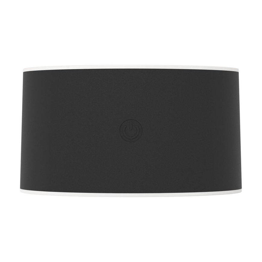 Eglo - Aplique de pared exterior táctil LED recargable y regulable LED/5W/5V 2000 mAh 3000/4000/6500K IP44 negro