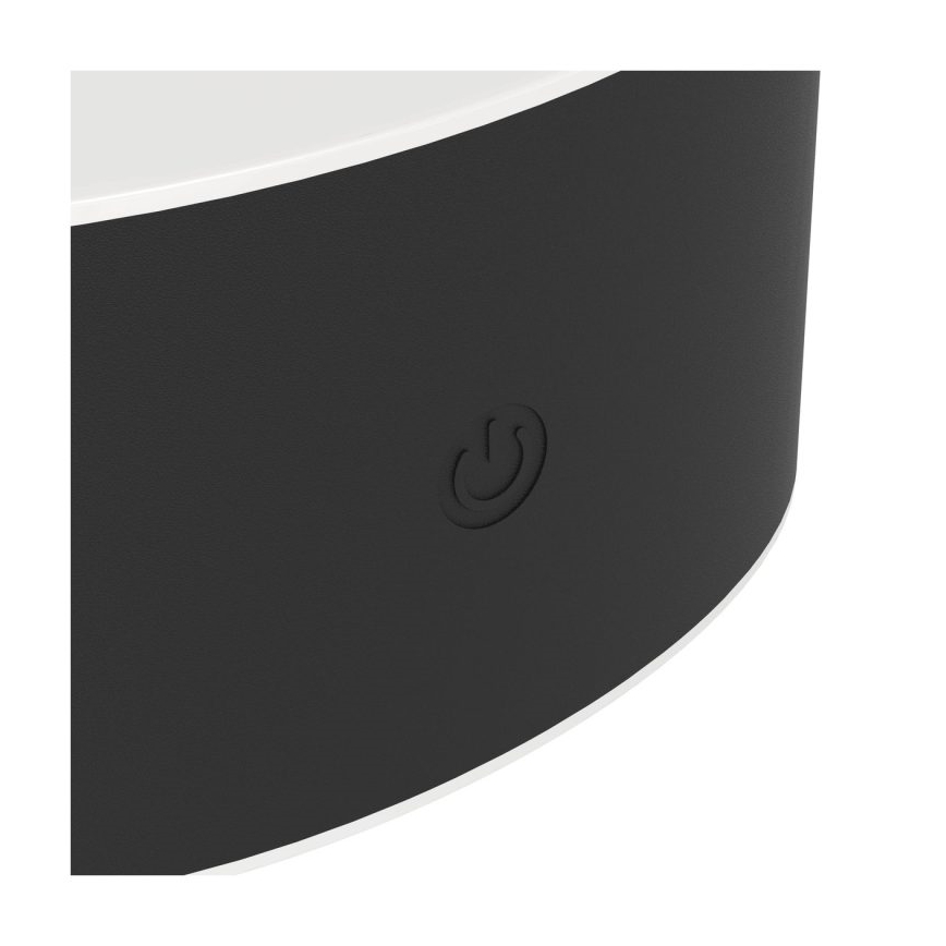 Eglo - Aplique de pared exterior táctil LED recargable y regulable LED/5W/5V 2000 mAh 3000/4000/6500K IP44 negro