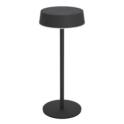 Eglo - Lámpara de mesa táctil LED regulable recargable por energía solar LED/3W/5V 3000-6000K 1800 mAh IP44 negra