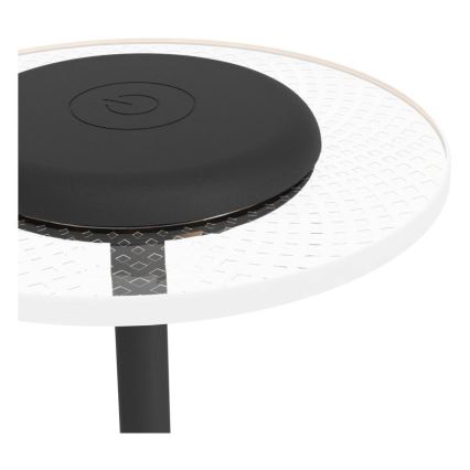 Eglo - Lámpara de mesa táctil recargable y regulable LED RGBW LED/5V 2000 mAh negra