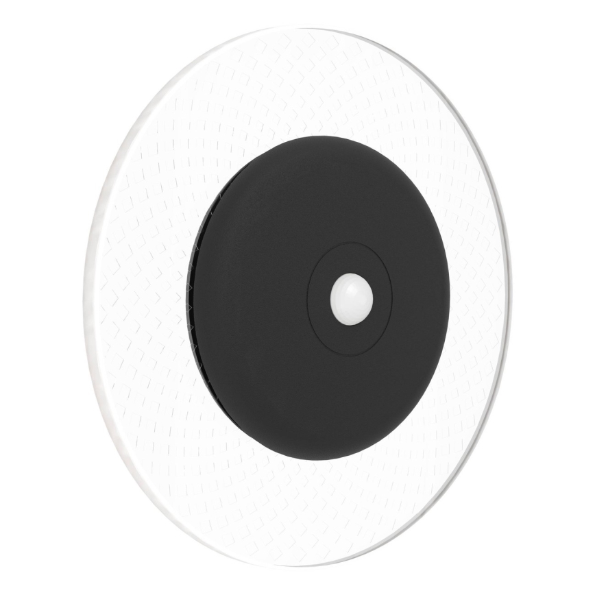 Eglo - Aplique de pared LED RGBW recargable y regulable con sensor de movimiento y crepuscular LED/5V 2000 mAh negro + control remoto