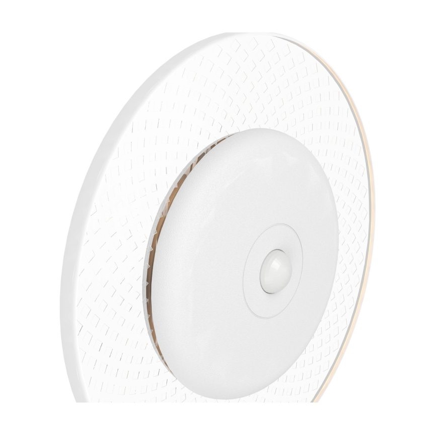 Eglo - Aplique de pared recargable LED RGBW regulable con sensor de movimiento y de crepúsculo LED/5V 2000 mAh, blanco + control remoto