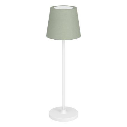 Eglo - Lámpara de mesa LED táctil y regulable, recargable LED/3,8W/5V 2400/3000/4000K 2000 mAh blanco/verde