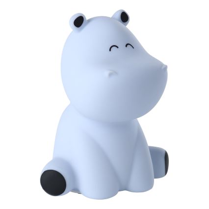 Eglo - Lámpara nocturna infantil recargable táctil LED RGBW 5W/5V 1200 mAh, diseño hipopótamo