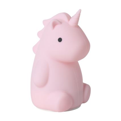 Eglo - Lámpara nocturna infantil táctil recargable LED RGBW/5W/5V 1200 mAh unicornio