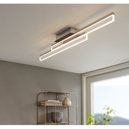 Eglo 780433 - Plafón LED de baño YANGUAS 2xLED/11W/230V 3000K IP44 cromo mate