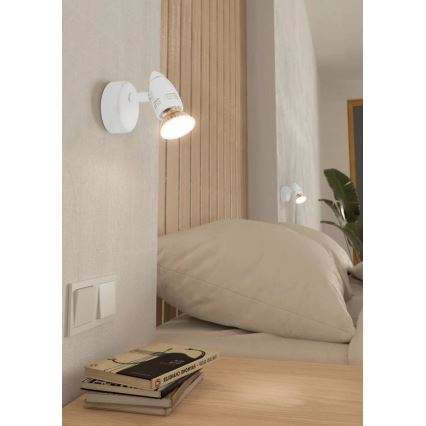 Eglo 780447 - Foco LED de pared SABADELL 1xGU10/2,8W/230V 3000K blanco