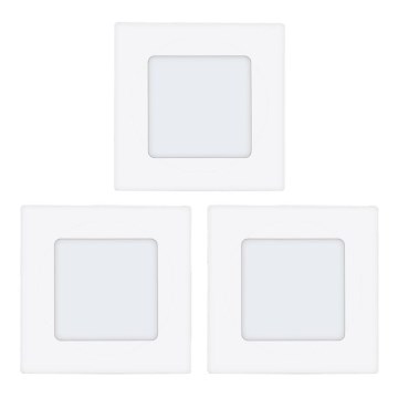 Eglo 78196 - Pack de 3 focos empotrables LED FUEVA LED/2,7W/230V 8,5x8,5 cm